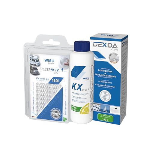 Hygiene-Trio HGT-120 | Wasserhygiene Komplett-Set für Tanks bis 160L | Reinigung, Entkalkung, Desinfektion & autom. Wasserkonservierung | für Caravan, Wohnmobil & Boot | Made in Germany