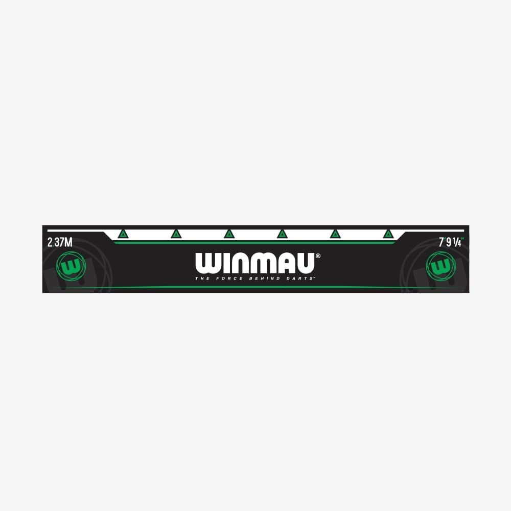 WINMAU Original Red Line Dart Oche Marker, Self-adhesive, Precise Print, Sturdy Plastic, Black
