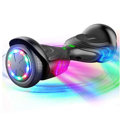 TOMOLOO Hoverboards for Kids Ages 6-12, 6.5" Two-Wheel All Terrain Off Road Hoverboard for Adults Hover Board All Terrain Bluetooth and LED with Music Speaker- colorful RGB light