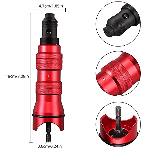 JUSTOOL Profi Nietaufsatz Nietmutternaufsatz Elektrisch Niet-Gerät für Akkuschrauber oder Bohrmaschine für 2,4-6,4mm… – Bild 4