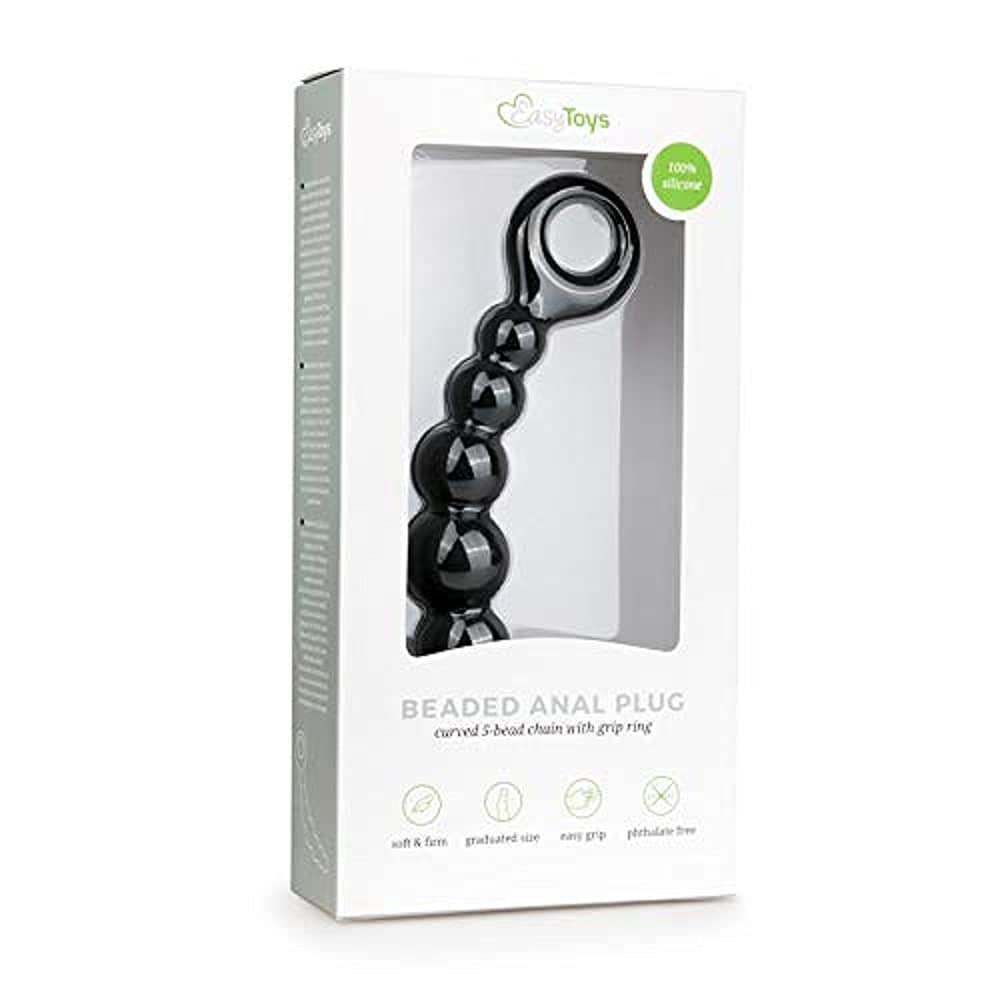 EasyToys Black Beaded Anal Plug