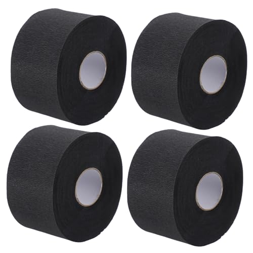 EXQUIMEUBLE 4ロール 使い捨て美容師用首覆い紙 伸縮性バリア保護 巻 理容室 自宅散髪用 ネックストリップペーパー 衛生用品