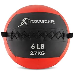 ProsourceFit Soft Medicine Balls, Wall Balls and Full Body Dynamic Exercises, Gray 25 LB