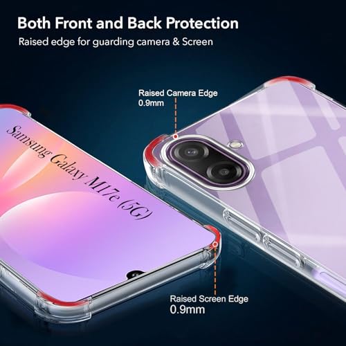 Image of Jkobi Shockproof Crystal-Clear Back Cover for Samsung Galaxy M17e (Anti Yellow Case | Drop & Camera Protection | Hard Polycarbonate)