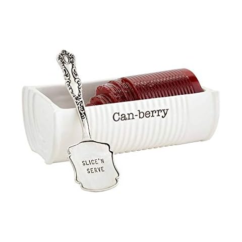 Mud Pie Can-Berry Ceramic Cranberry Serving Dish and Spatula Set Cover