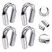 Gadpiparty 4pcs 10mm 304 Stainless Steel Wire Rope Thimbles Chicken Heart Ring Cable Fixing Heavy Duty Rigging Clamps for Industrial Lifting and Pulling Applications