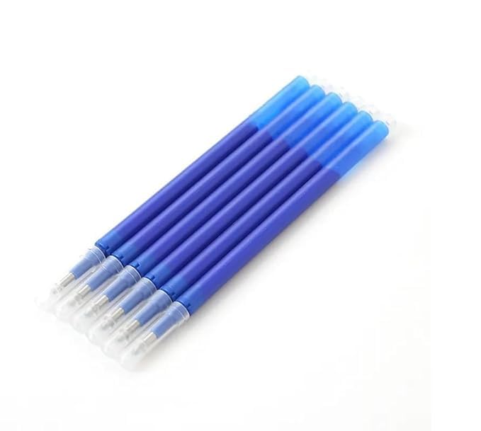 YESWE 50Pcs Heat Erasable Fabric Refills Patchwork Marking Sew Pens High Temperature Disappearing Ink Fabric Markers for Embroidery Cross Stitch Hand Craft (Blue Refill) 1