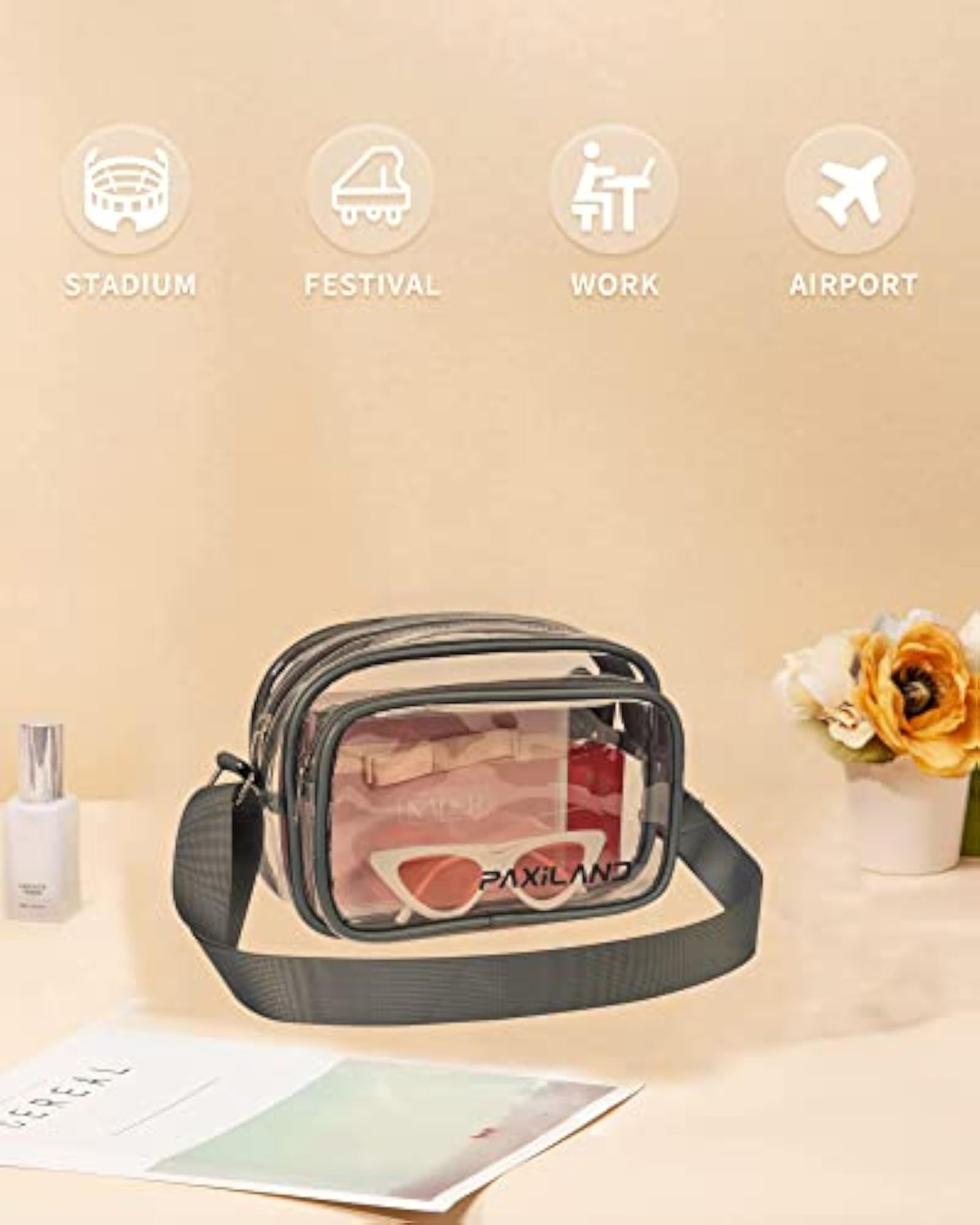 Stadium Approved Clear Crossbody Bag