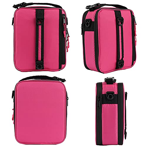 Gowraps Expandable Insulated Lunch Bags For Women Kids Men-Leakproof Insulated Lunch Box Bags With Shoulder Straps Reusable Lunch Cooler Tote Bags (Pink) #TOP6