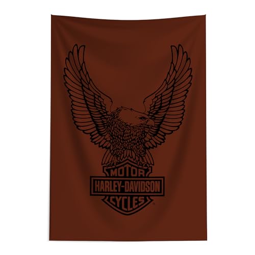 Northwest Harley-Davidson Wall Hanging Banner Printed Woven Motorcycle Tapestry Dcor Warm Eagle 24 x 36 in