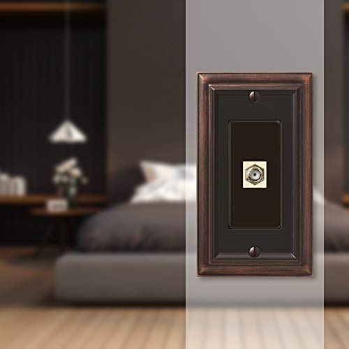 Amerelle 94Cxvb Continental Single Phone Cast Metal Wallplate In Aged Bronze #TOP2