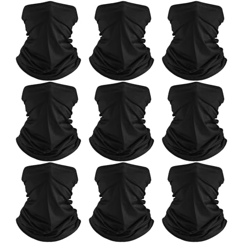 Image of Geyoga 6 /9 Pcs Summer UV Protection Cooling Neck Gaiter Scarf Face Clothing Neck Gaiter Mask Sunscreen Breathable Bandana