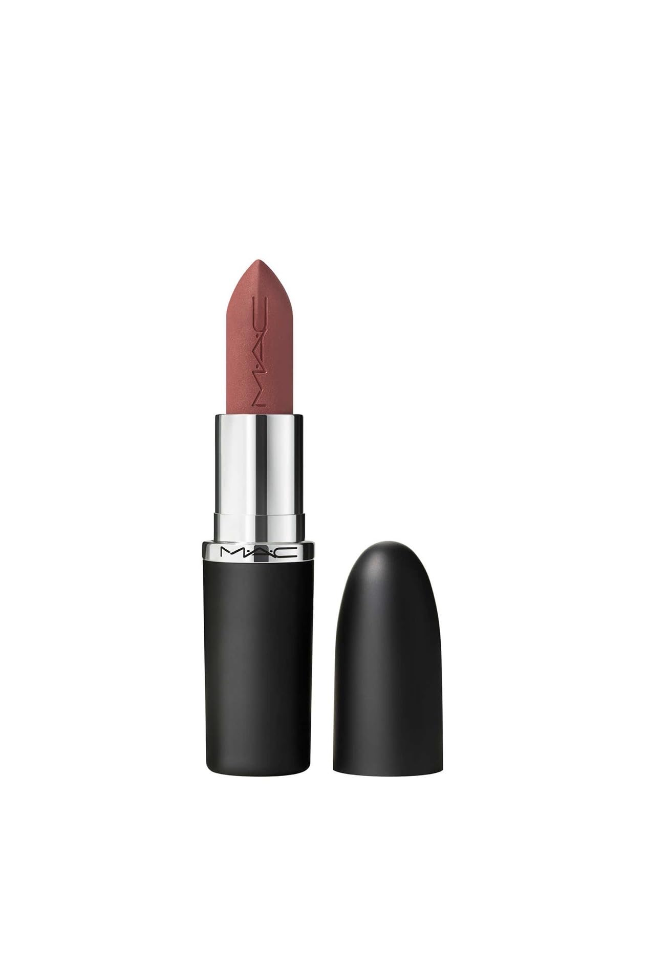 M.A.C cc MAximal Matte Lipstick - Velvet Teddy (3.5 g) | Matte Finish, Silky Formula, Long-Lasting Wear, Full Coverage, Iconic Black Tube-image-7