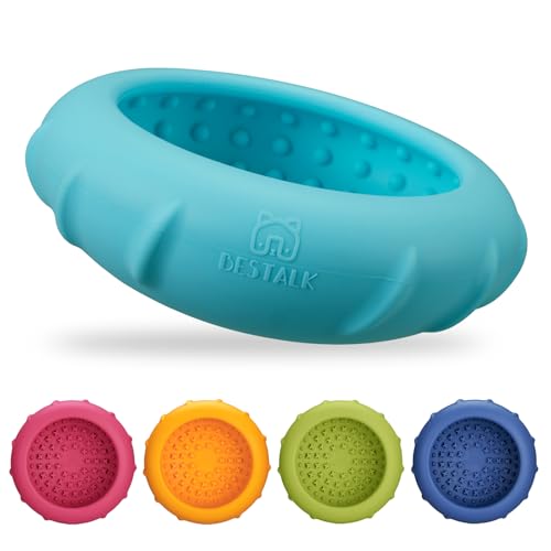Image of Dog Lick Bowl, Bestalk Wobbly Freeze Bowl Enrichment Feeder for Dogs, Anxiety Relief Lick Mat Puzzle Toy for Distraction, BPA Free Silicone, Dishwasher Safe(Teal,L)