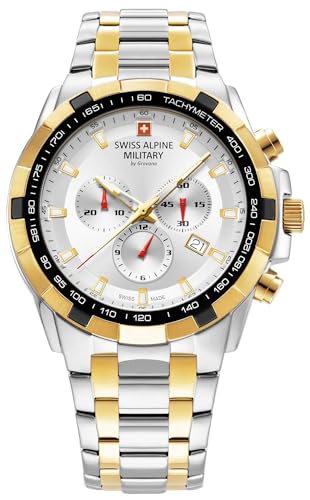 Montre chrono pour homme Swiss Alpine Military le cadeau élégant en acier