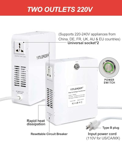 Convertisseur 110v 220v Yinleader transformateur 1000W tension basse solution