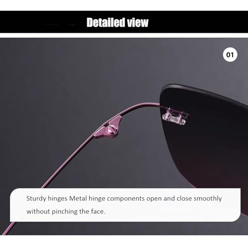 100% Real Titanium Rimless Polarized Sunglasses For Men Women UV400 Driver Sunglasses4