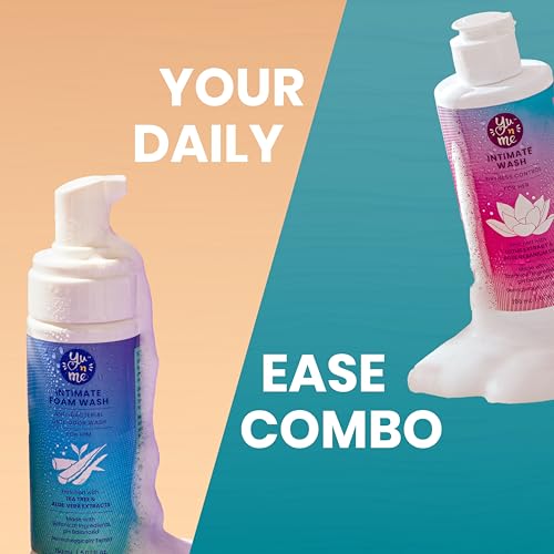 Image of Yu n Me Intimate Care Combo for him & her | Women's Wash for Dryness Control & Men's Foam Wash for Odor Protection | pH Balanced, Gentle, Aloe Vera, Tea Tree & Botanical Extracts
