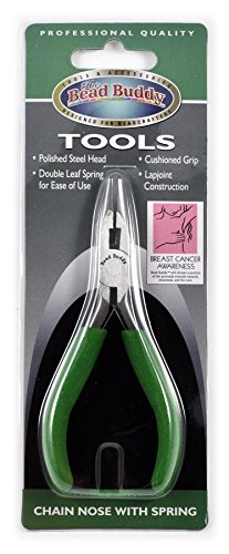Bead Buddy Chain Nose Pliers With Spring - Chain Nose Pliers For Jewelry Making - Jewelry Pliers #TOP12