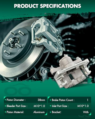 Image of SCITOO 18B4725 Rear Right Disc Brake Caliper w /Bracket Fit For Oldsmobile For Alero 1999-2004,For Pontiac For Grand Am 1999-2005, Single Piston