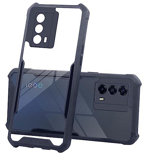 Image of Jkobi Back Cover Case for vivo iQOO Z5 5G (Shockproof with Polycarbonate Clear Panel | Professional Black)