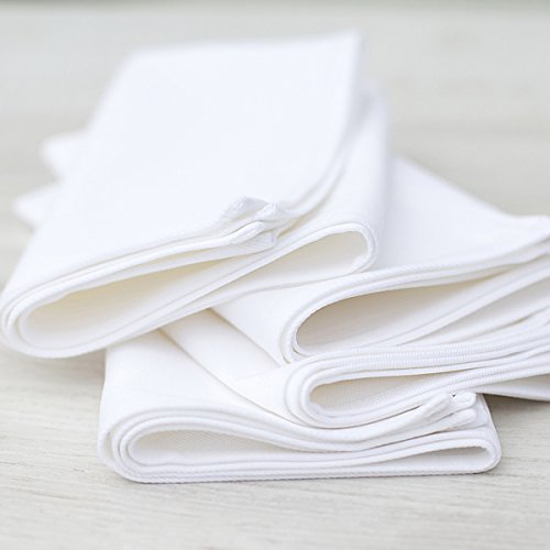 Serviettes de table lavables en coton blanc pour éviter le jetable - 5