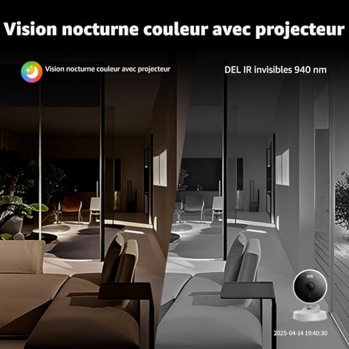 Caméra Wi-Fi 6 Aqara G100 2K avec détection IA et projecteur de nuit couleur