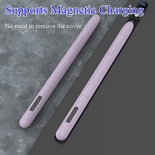 Funda de silicona para Samsung Galaxy Tab S7 FE con agarre suave morado 2