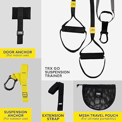 TRX GO Suspension Trainer, At Home, Portable Gym Workout, For Strength Training, Full Body Exercise Equipment