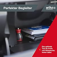 Wiha Magazin-Bithalter Stubby 3801-04 / Mini Schraubendreher mit 6 Bits im Griff / Schraubenzieher magnetisch mit Schlitz und Pozidriv Bits / 1/4" – Ansicht 6
