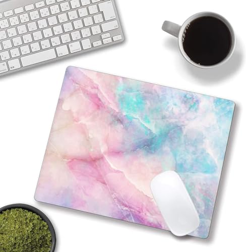 Image of Premium-Textured Mouse Pad, Non-Slip Rubber Base Mousepad for Laptop, Computer & PC, 9.5x7.9 in - Enhanced Precision, Ergonomic Comfort, Ideal for Gaming & Office (Dream Marble)