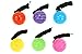 Produktbild ELLUG 6er Set Springball/Returnball/Flummi Neon Armband&Schnur Ø5,5cm blinkt und leuchtet (9800101)