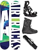 todo en un paquete completo AIRTRACKS Snowboard Set - Tabla Aero 158 - Fijaciones Master - Softboots Star Black 43 - SB Bag