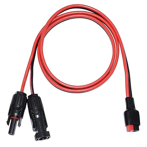GeRRiT Solar Panel Charging Cable,1.85m 12AWG for Anderson Plug to Solar Panel Charging Cable Waterproof for Portable Generators Like Suaoki and Battery Packs