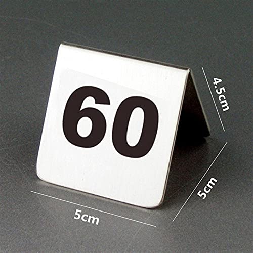 Numéros de table en acier inoxydable pour restaurant de 1 à 25 - 2