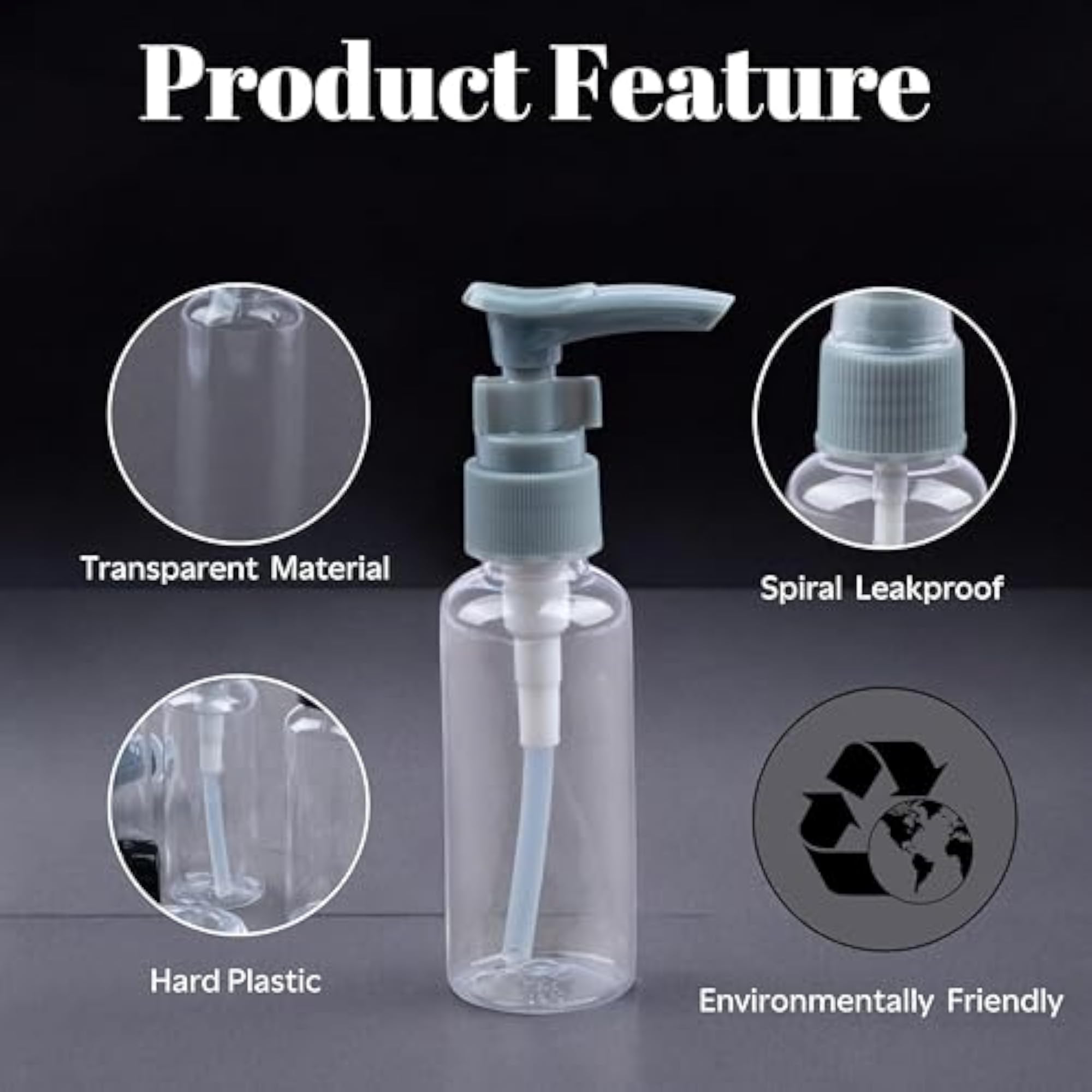 9 Pcs Refillable Travel Bottles Set for Toiletries