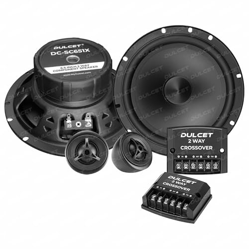 Image of DULCET DC-SC651X 6.5 Inch 2 Way 4 Ohms Component Car Speaker with Silk Dome Tweeter