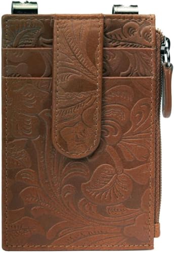 Image of RFID Blocking Boot Wallet with Security Chain & Zipper Lock Genuine Leather Wallets for Men and Women, Travel Wallet, Minimalist Leather Card Holder