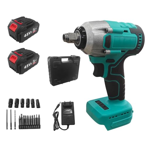 Xezacoi Akku-Schlagschrauber, 600 Nm Drehmoment, 1/2 Zoll, für Möbelmontage, Autoreparatur, Industrielle Elektrowerkzeuge