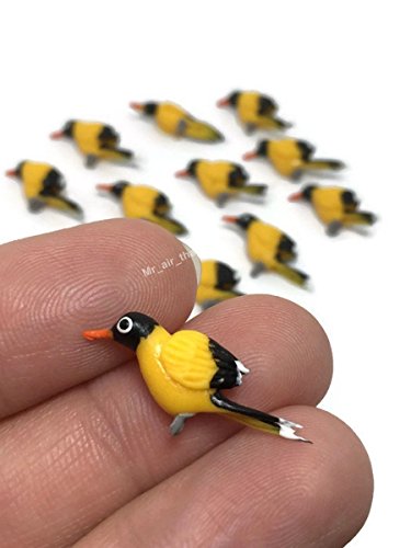 Lot Of 12 Miniature Bird (Canary) Fairy Garden Supplies Animal Figurine Furniture Dollhouse Gd#012 #TOP2