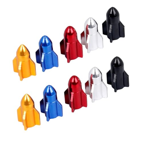 10 Tapas para Válvula de Neumático de Bicicleta Metal Besportble, Multicolor, Aleación de Aluminio, para Bicicletas de Carretera y Montaña, Fácil Instalación miniatura 1