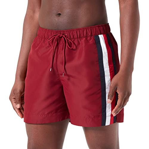 Tommy Hilfiger Herren Badehose Medium Drawstring Lang, Rot (Rouge), L