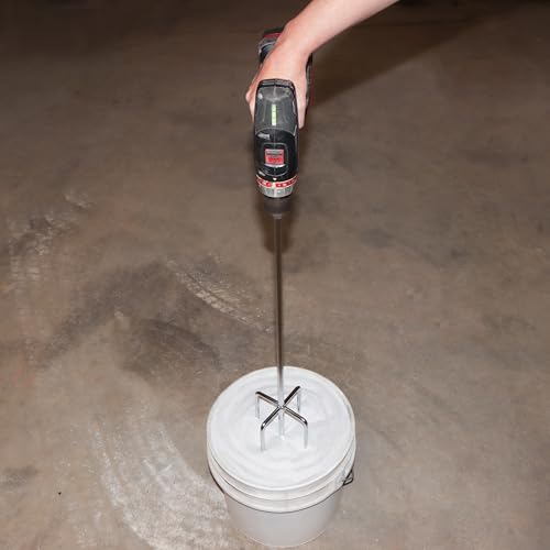 ABN Power Drill Mixer Attachment - Paint, Cement, Grout, Thinset Material Bucket Mixer 5in x 24in