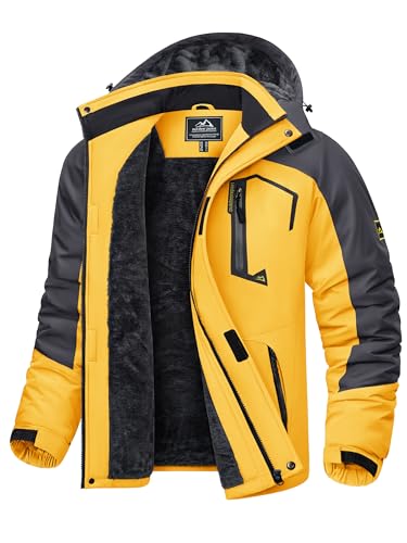 KEFITEVD Herren Skijacke Warm Gefütterte Softshelljacke Winter...