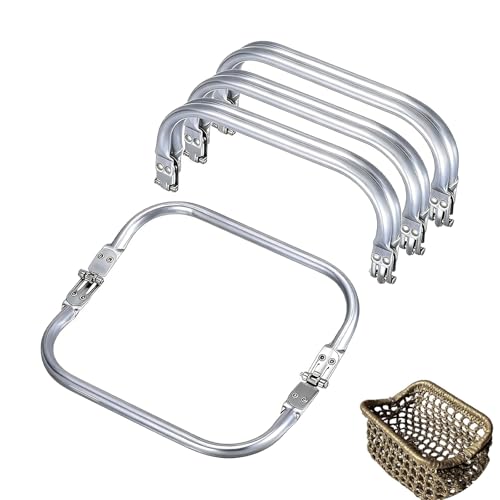 4 Piezas Boquillas para Bolsos en U (20 x 9,2 cm) con Cierre de Beso en Aluminio, Asa Interior para Bricolaje de Bolsos, para Crear Accesorios Personalizados, Nozzles for Handbags
