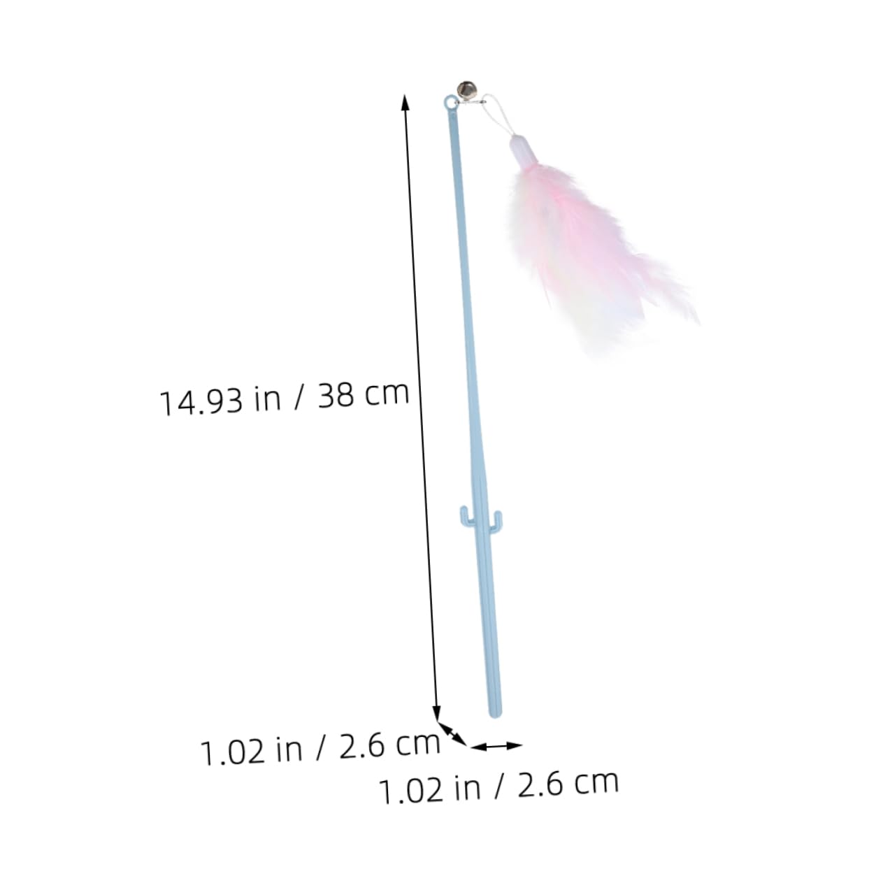 POPETPOP 16pièces Jouet Interactif pour Chat avec Plumes Et Cloche Canne à Amusante pour Intérieur Stimule Activité Physique Et Réduit Ennui