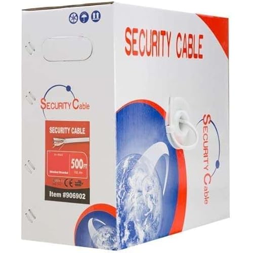 Cables Direct Online 500ft Solid 22/2 Alarm CCA Cable for Low Voltage LED, Burglar System, Fire Detector, Security Station, Door Bell, 22AWG 2 Conductors Wire