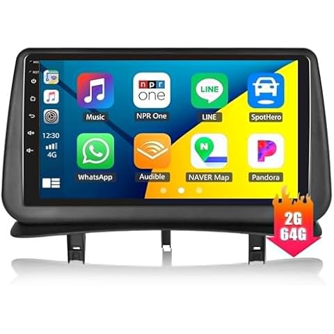 CAMECHO Android 13 Car Stereo for Renault Clio Cover