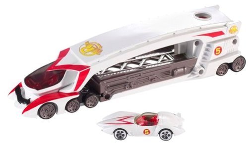 Hot Wheels Speed Racer Launching Big Rig with Mach 5, Race