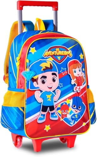 Mochila De Rodinhas Infantil Luccas Neto Youtuber Estampa Os Aventureiros